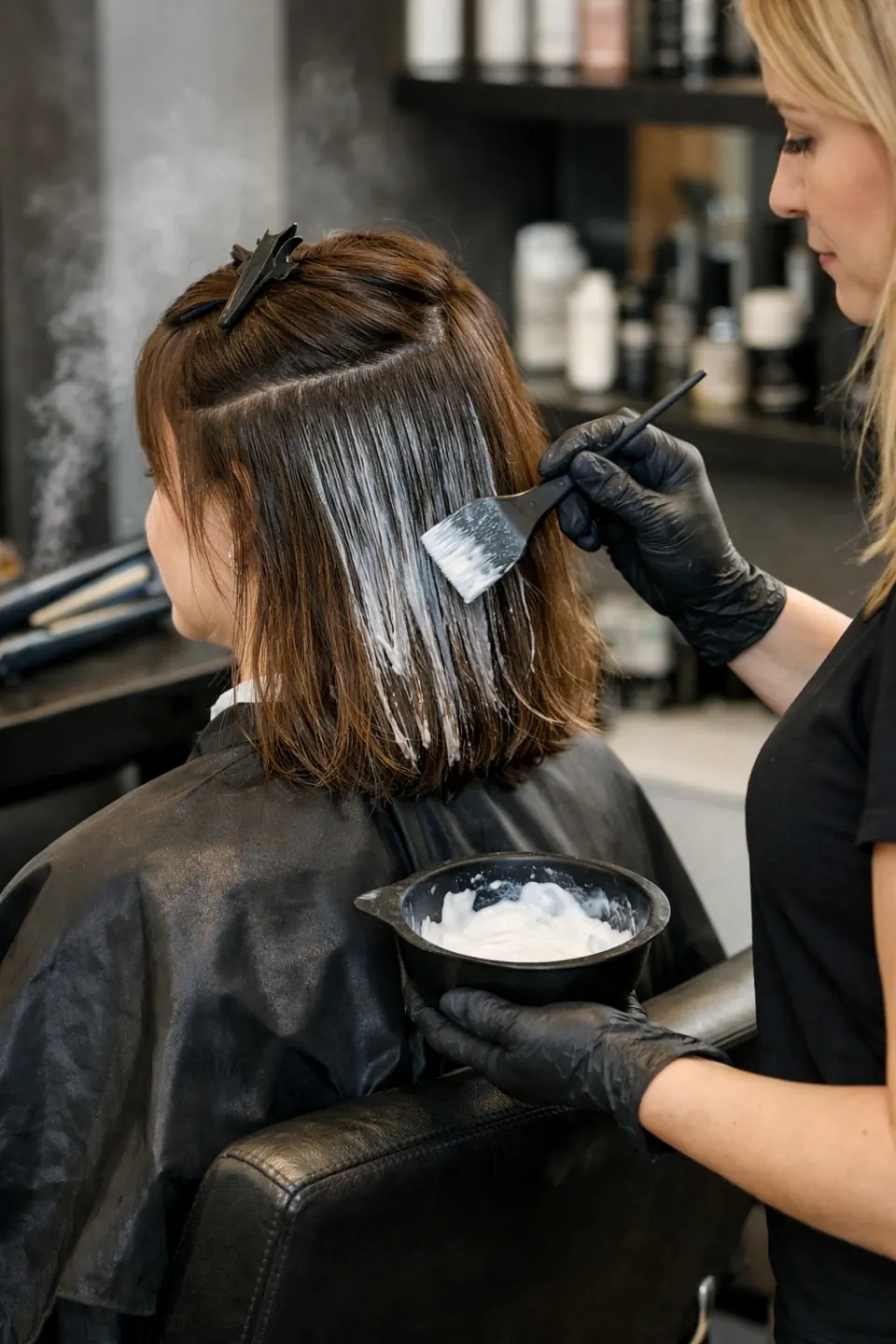 Smooth, glossy hair after a keratin treatment in Duluth, GA