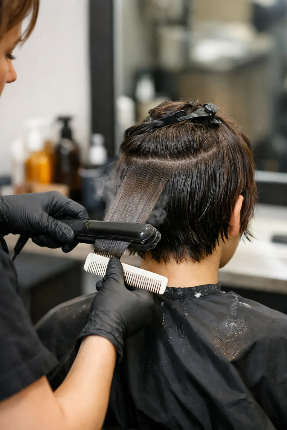 Keratin (Short Hair) at Hair by Feree hair salon in Duluth, GA