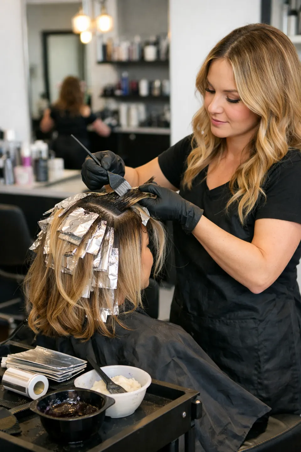 Tint Change + 3/4 Foil at Hair by Feree hair salon in Duluth, GA
